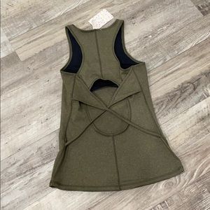 NWT Free People Moss Tank Top w/ Criss Cross Bak